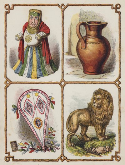 Idol, Jug, Kite, Lion by English School