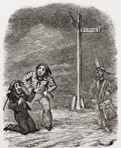 Illustration after George Cruikshank for the poem 