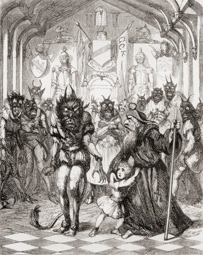 Illustration after George Cruikshank for the poem 