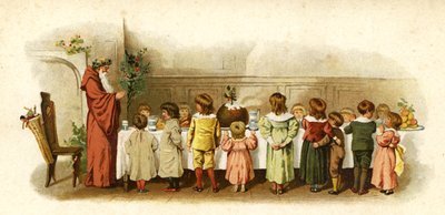Illustration for The Coming of Father Christmas by English School