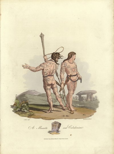 Illustration for The Costume of the Original Inhabitants of the British Islands by English School
