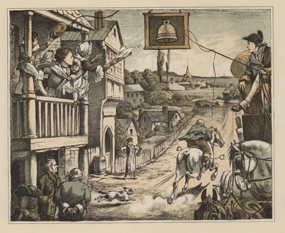 Illustration for The Diverting History of John Gilpin by William Cowper by English School
