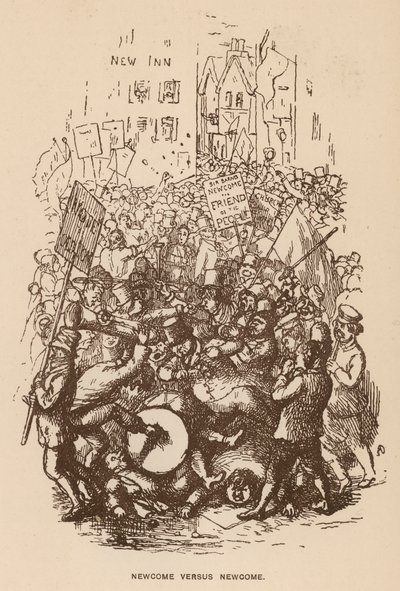 Illustration for The Newcomes by Thackeray by English School