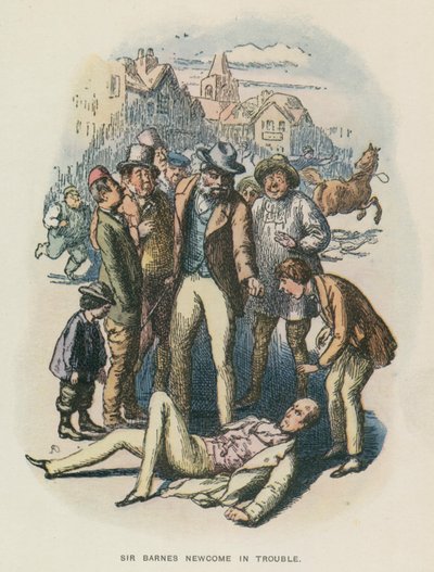 Illustration for The Newcomes by Thackeray by English School