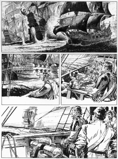 Illustration for Westward Ho! by Charles Kingsley by English School