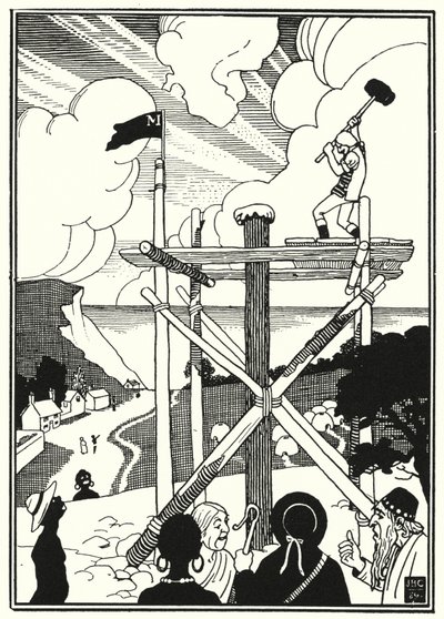 Illustration for the Adventures of Baron Munchausen by English School