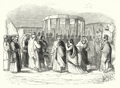 Illustration for the opera Norma, by Bellini by English School