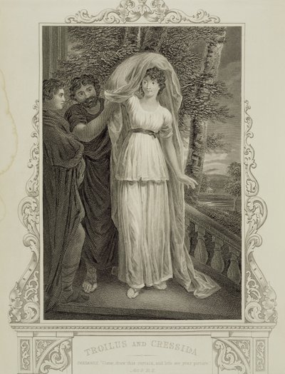 Illustration from Troilus and Cressida, Act III, Scene 2, by William Shakespeare by English School