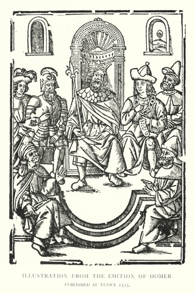Illustration from the Edition of Homer, published at Venice 1525 by English School