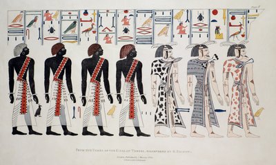 Illustration from the Tombs of the Kings at Thebes, Discovered by G. Belzoni, print published 1820 by English School