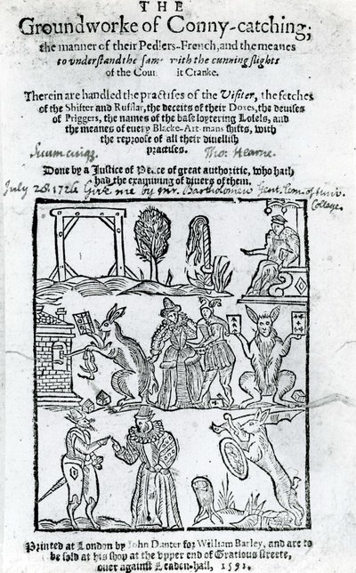Illustration of the Groundworke of Conny-catching by English School