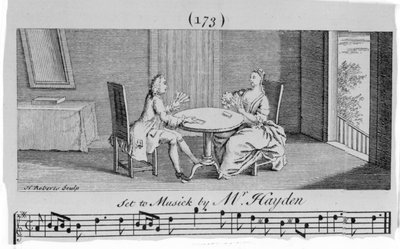 Illustration to Sheet Music by Joseph Haydn, engraved by H. Roberts by English School