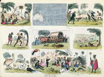 Illustrations of Australia and Polynesia, from a Geography Book by English School
