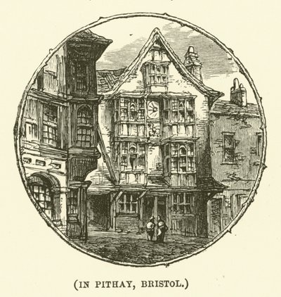 In Pithay, Bristol (engraving) by English School