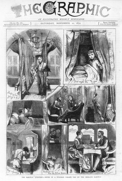 In a Pullman Palace Car on the Midland Railway by English School