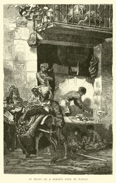 In front of a Bakers Oven in Naples by English School