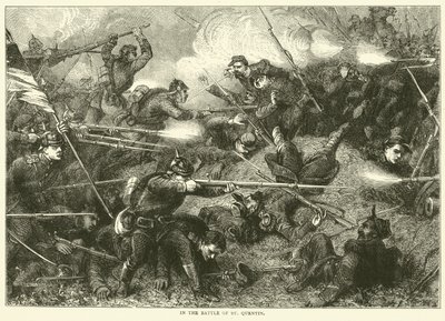 In the Battle of St Quentin by English School