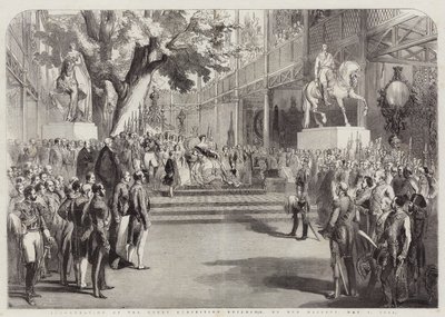 Inauguration of the Great Exhibition Building, by Her Majesty by English School