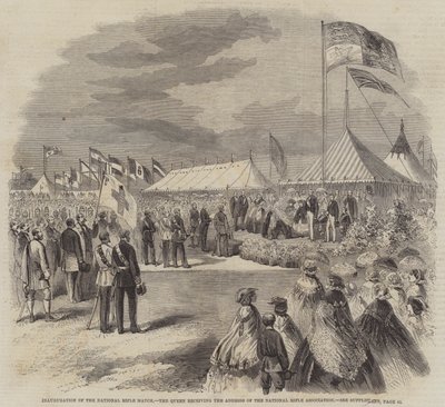 Inauguration of the National Rifle Match, the Queen Receiving the Address of the National Rifle Association by English School