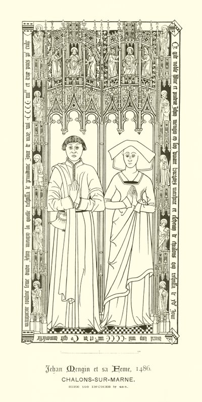 Incised Slab (engraving) by English School