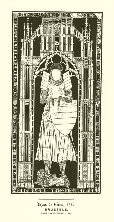 Incised Slab (engraving) by English School