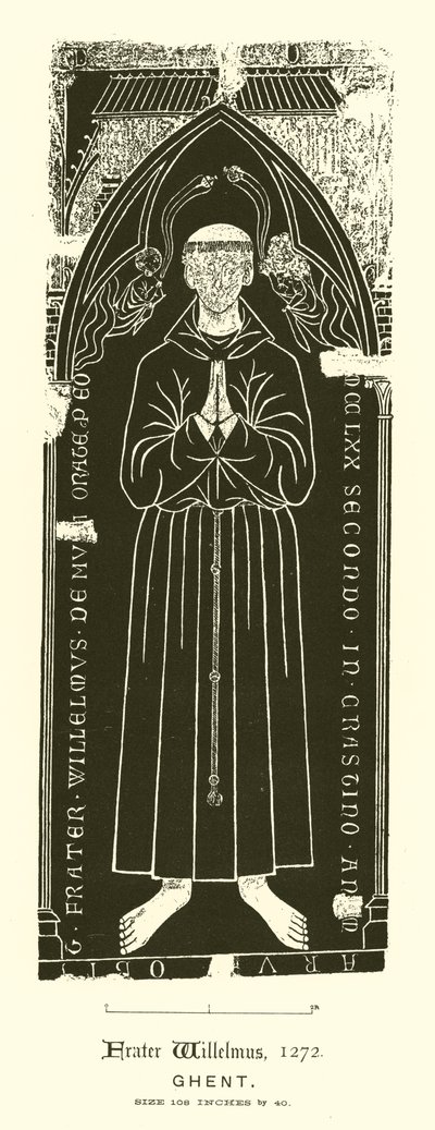 Incised Slab (engraving) by English School