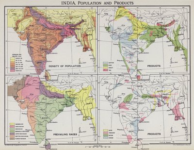 India, population and products by English School