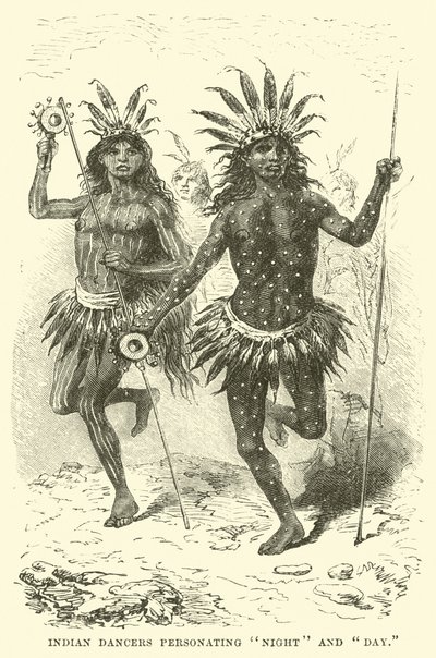Indian dancers personating Night and Day by English School