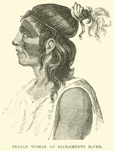 Indian woman of Sacramento River by English School