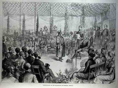 Installation of the Maharajah of Burdwan, Bengal by English School