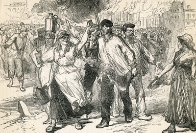 Insurgents Ravaging The Streets of Paris by English School