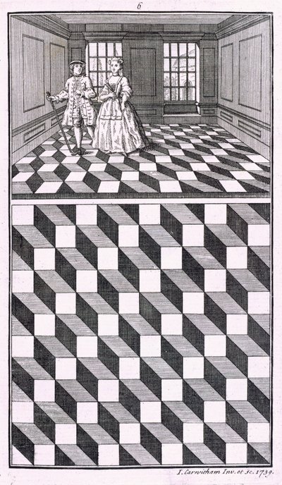 Interior, Illustration from Various Kinds of Floor Decoration, by John Carwitham, 1739 by English School