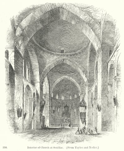 Interior of Church at Souillac by English School