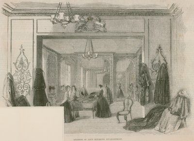 Interior of Jays Mourning Establishment, Regent Street, London by English School