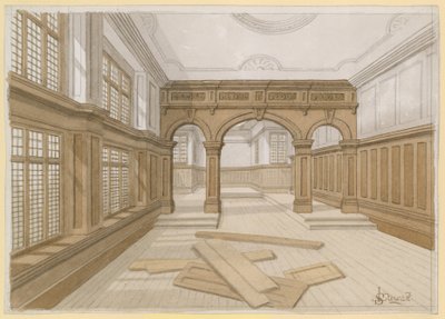 Interior of Old Admiralty Court, Doctor Commons by English School
