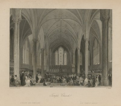 Interior of Temple Church by English School
