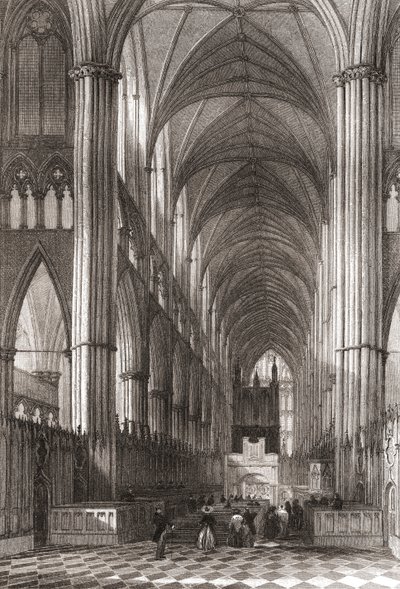 Interior of Westminster Abbey, City of Westminster, London, England by English School