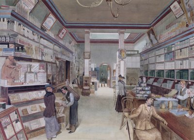 Interior of a London Shop, late 19th century by English School