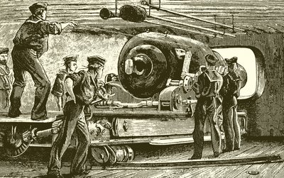 Interior of a Turret of an Ironclad by English School