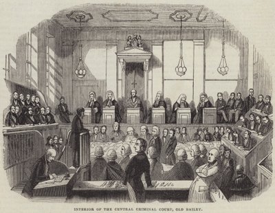 Interior of the Central Criminal Court, Old Bailey by English School
