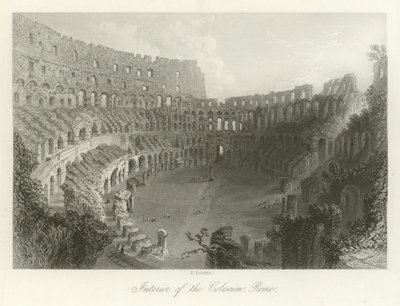 Interior of the Coliseum, Rome by English School