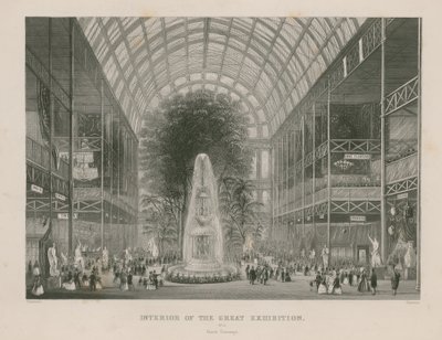 Interior of the Great Exhibition, 1851, North Transept by English School