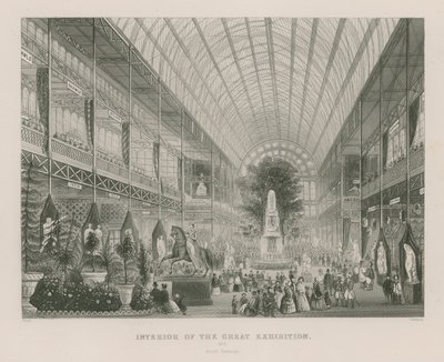 Interior of the Great Exhibition, 1851, South Transept by English School