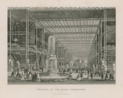 Interior of the Great Exhibition, 1851, from Transept Looking East by English School