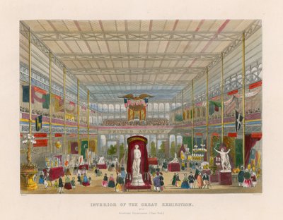 Interior of the Great Exhibition, American Department (East End) by English School