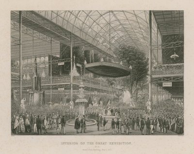 Interior of the Great Exhibition, Grand State Opening, 1 May 1851 by English School