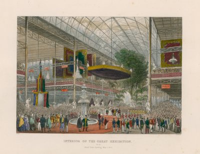 Interior of the Great Exhibition, Grand State Opening, 1 May 1851 by English School