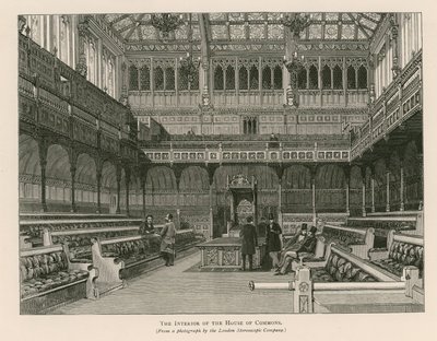 Interior of the House of Commons, Westminster, London by English School