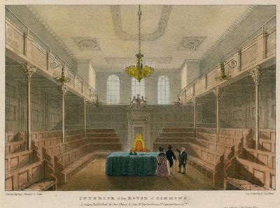 Interior of the House of Commons, Westminster, London by English School