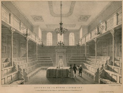 Interior of the House of Commons, Westminster, London by English School